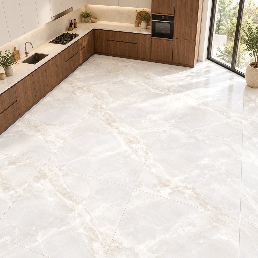 RSC - CRYSTAL WHITE, marble-look wall tile for bathroom (view 3)